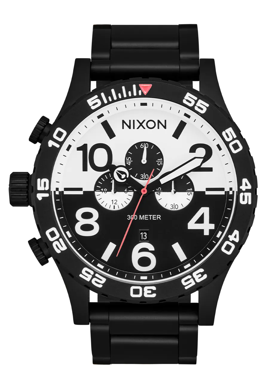 Jam tangan pria 51-30 Chrono Black White Black eksklusif dari Joy368