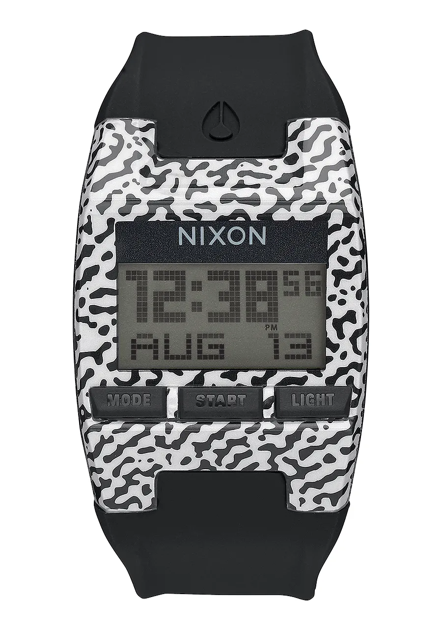 Jam tangan digital Comp S Black White Amoeba untuk pria dari Joy368
