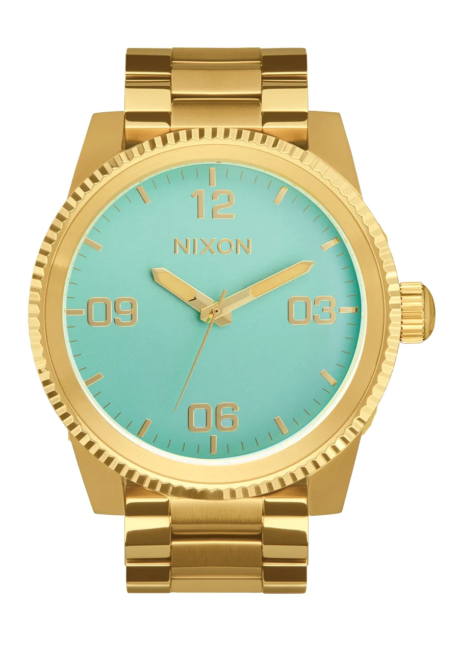 Jam tangan pria Corporal Stainless Steel warna gold dan turquoise dari Joy368