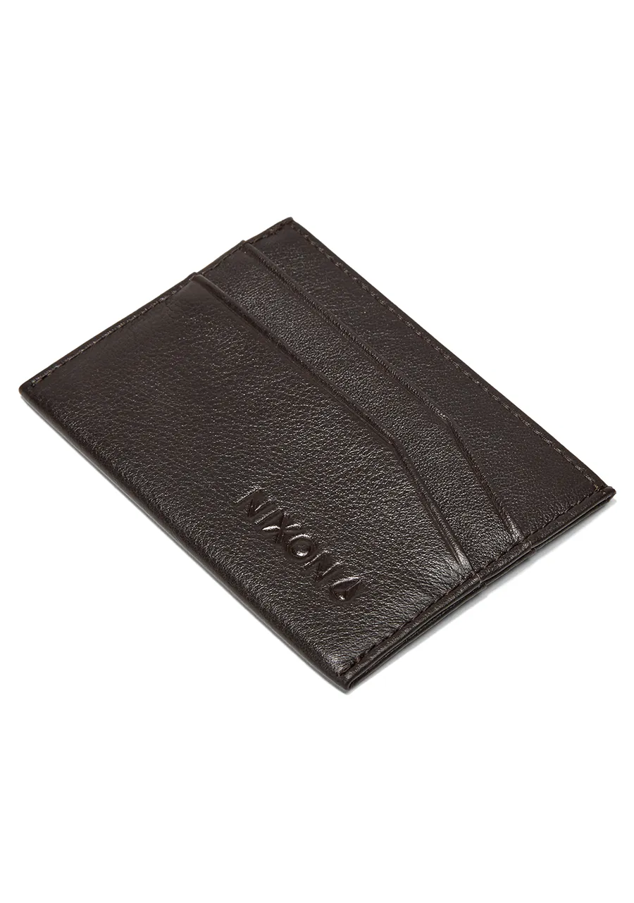 Dompet kulit pria Flaco Leather Card Wallet warna cokelat dari Joy368