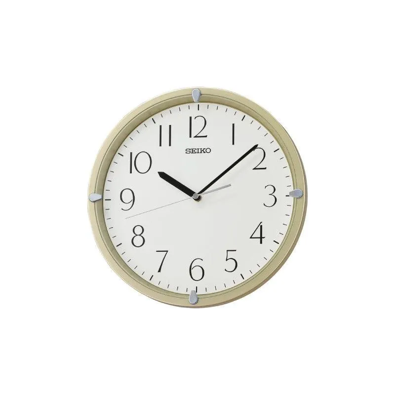 Jam Dinding Seiko QHA007GN Gold Minimalist Elegant
