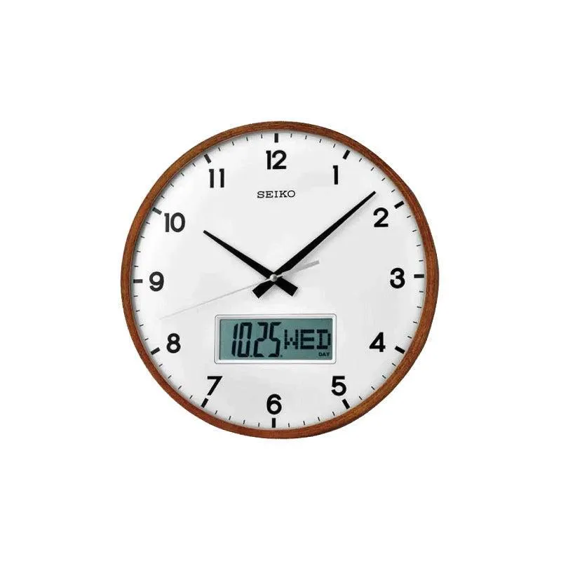 Jam Dinding Seiko QXL008BN Kayu Minimalist Putih