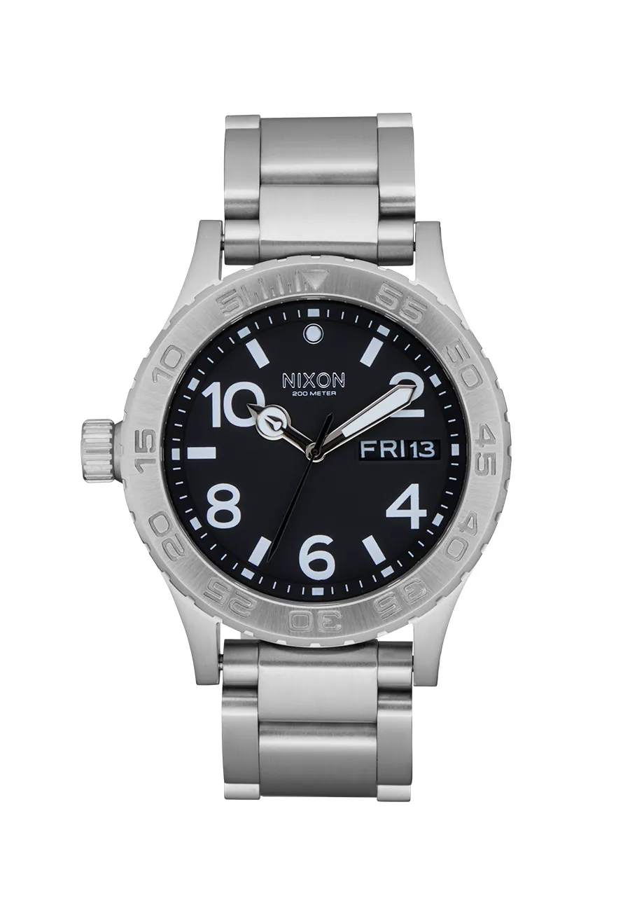 Jam Tangan Analog Pria Nixon 42-20 All Silver Black
