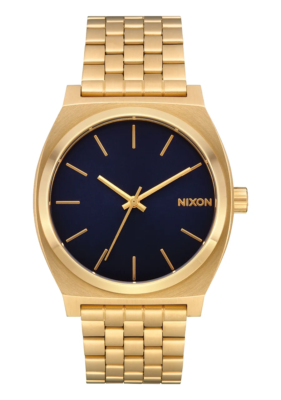 Jam Tangan Analog Pria Nixon Time Teller Gold Indigo