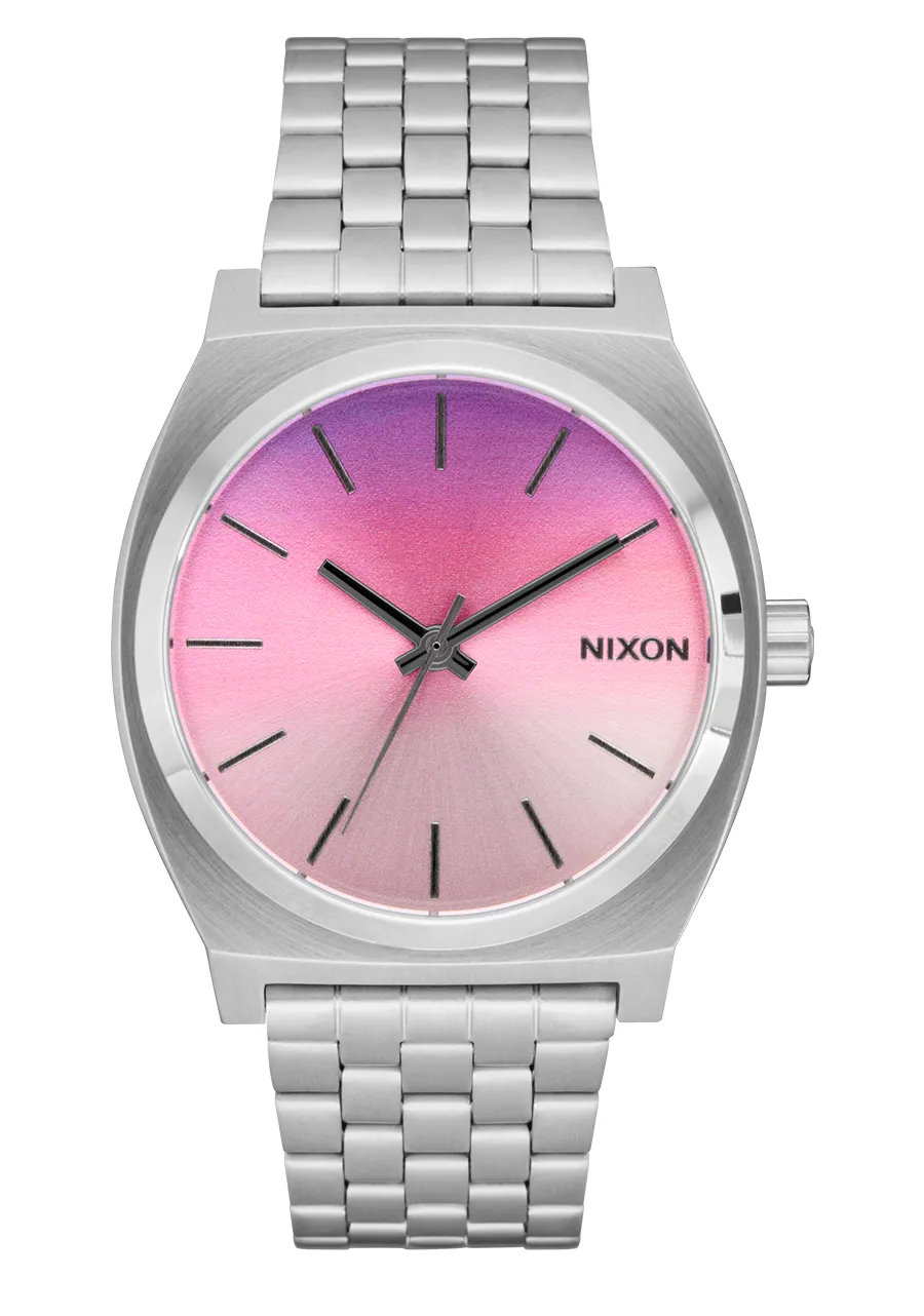 Jam Tangan Analog Pria Nixon Time Teller Silver Dawn