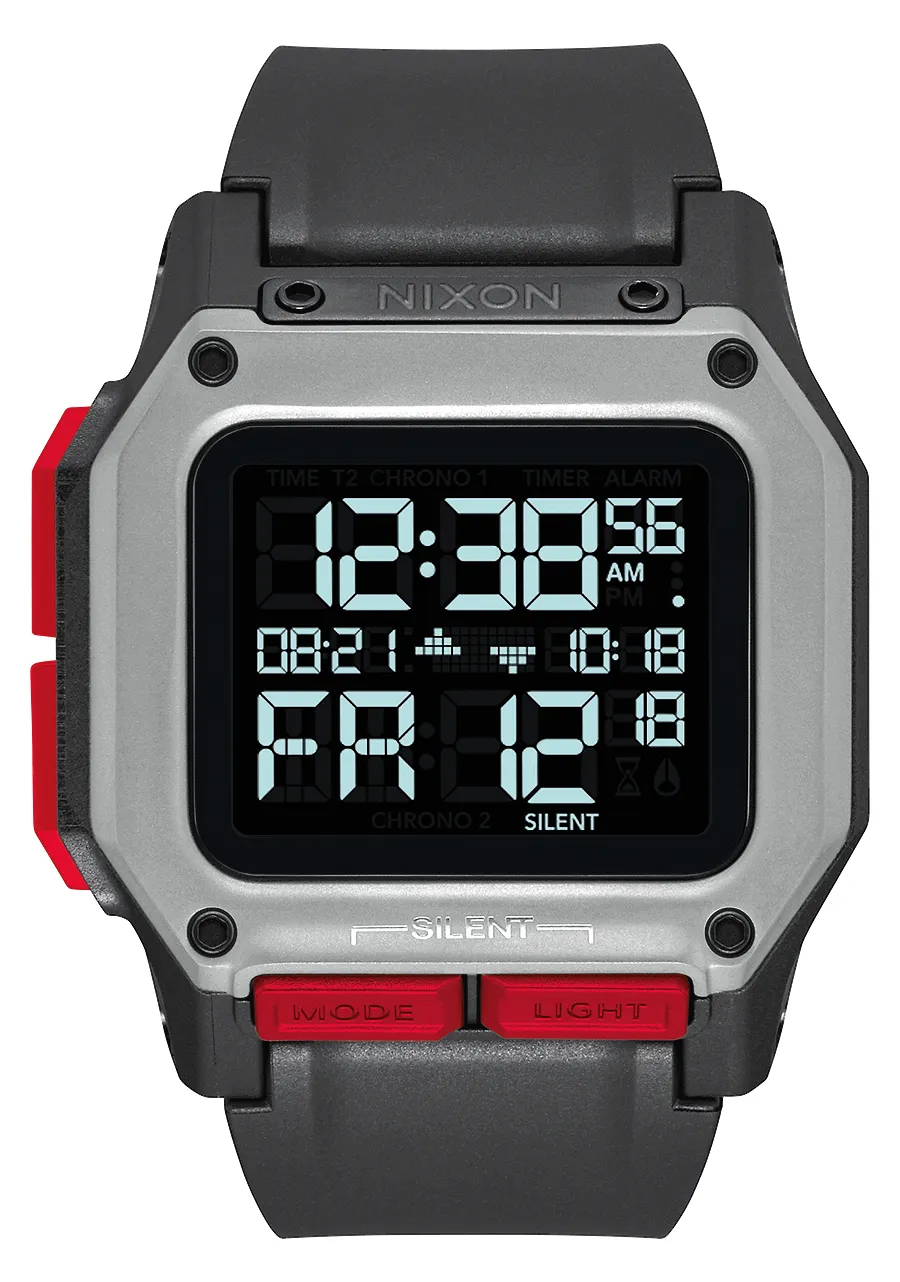 Jam Tangan Digital Pria Nixon Regulus Black Red Tahan Bentur