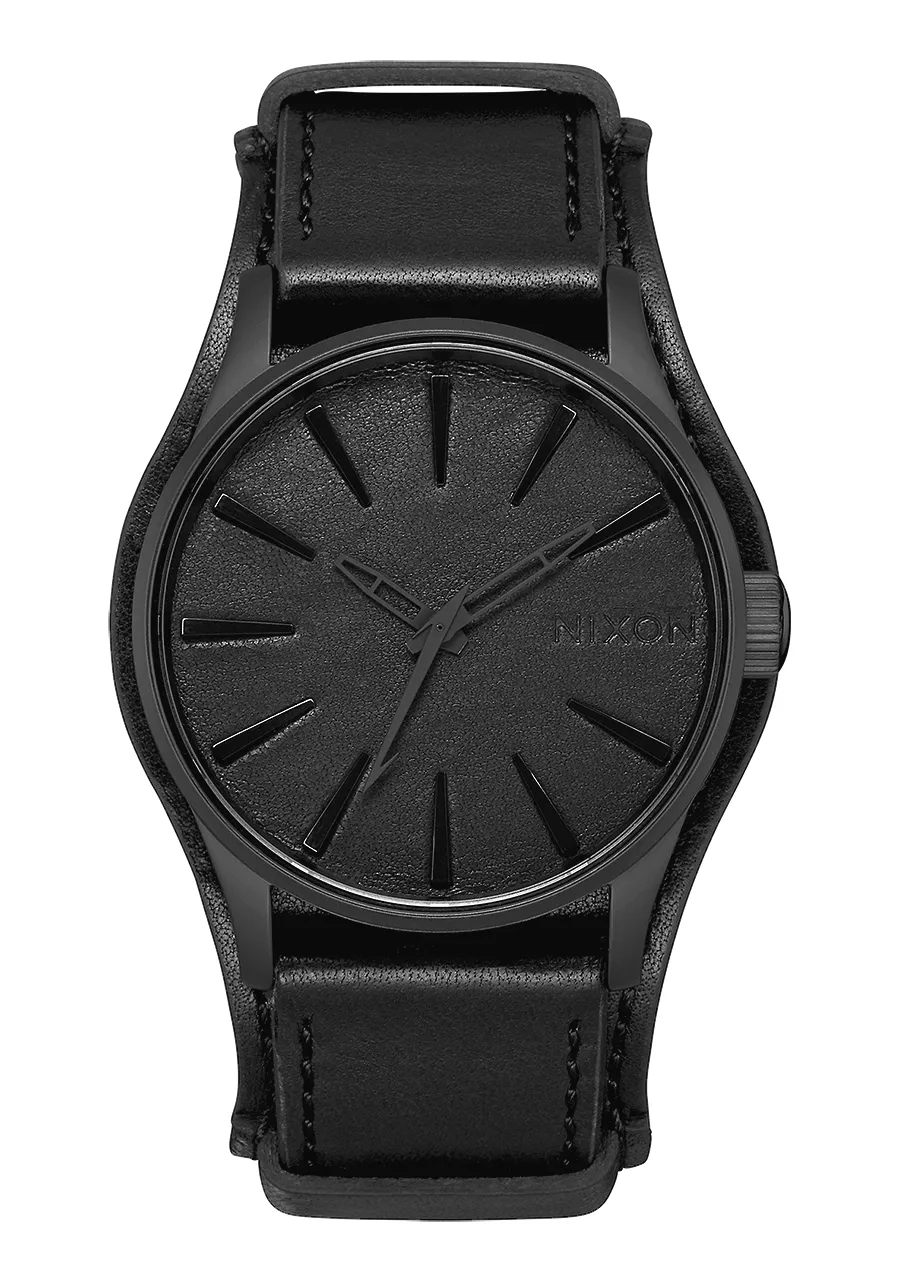Jam Tangan Pria Nixon Sentry Leather Black Album