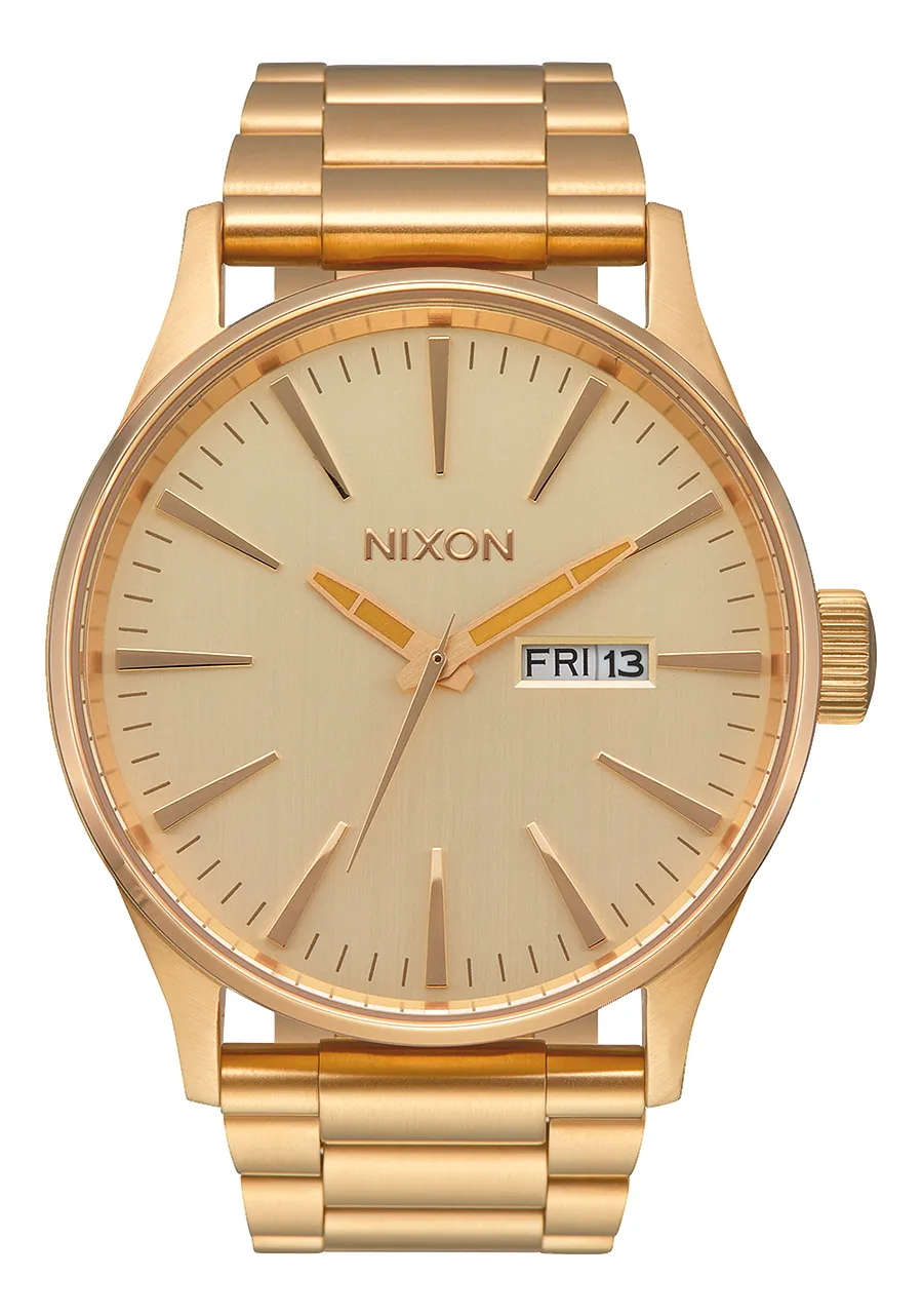 Jam Tangan Pria Nixon Sentry Stainless Steel All Gold