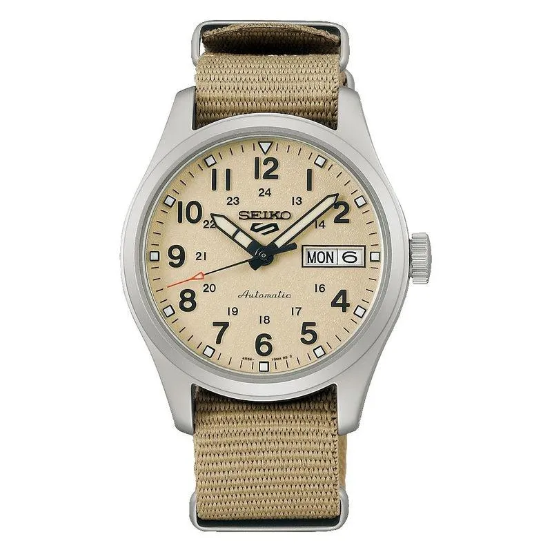 Jam Tangan Pria Seiko 5 Sports Field SRPJ83K1 Beige