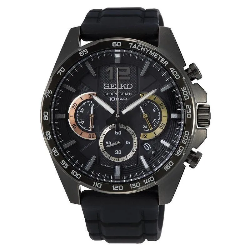 Jam Tangan Pria Seiko Chronograph 100M SSB349P1 Strap Silikon
