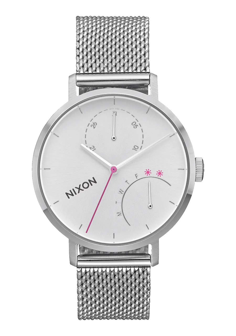 Jam Tangan Wanita Nixon Clutch All Silver Rantai Milanese