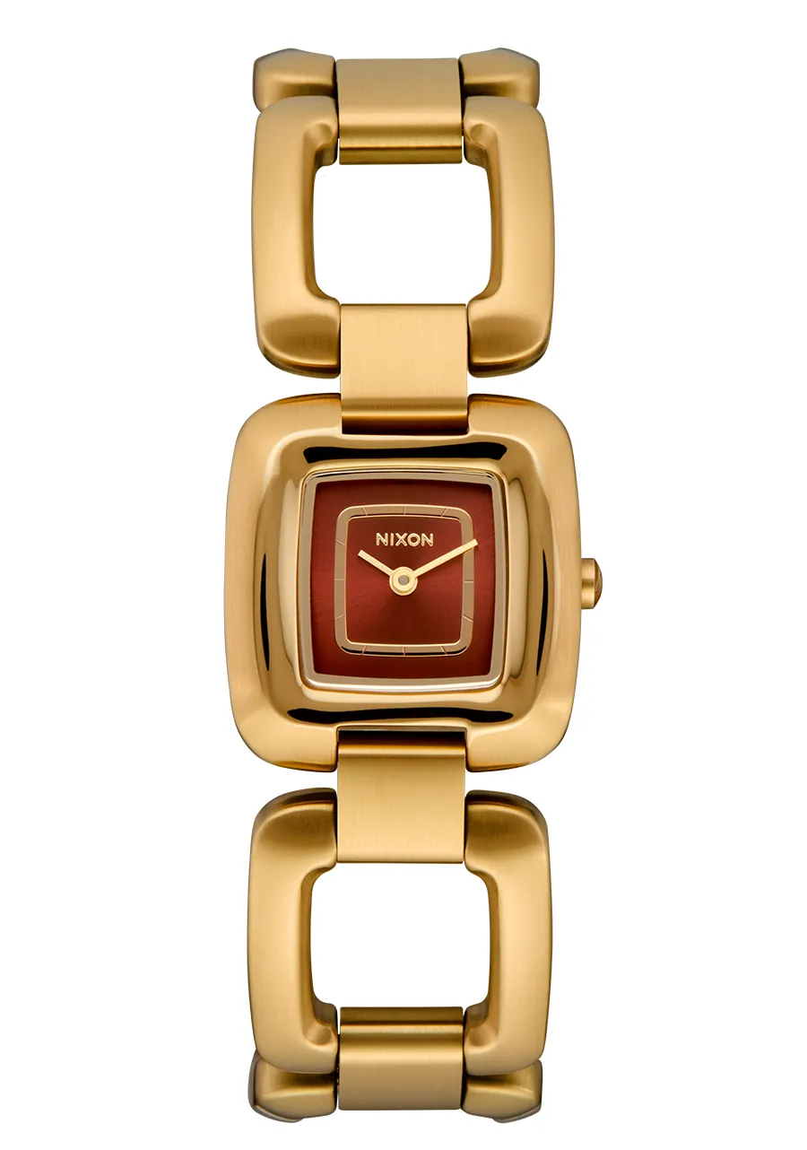 Jam Tangan Wanita Nixon Sisi All Gold Cognac Elegant