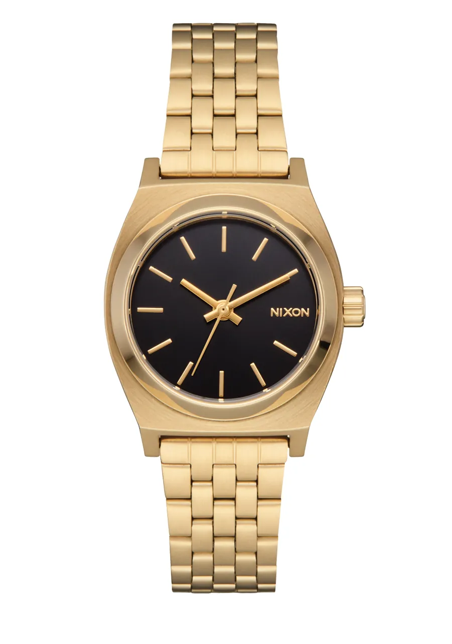 Jam Tangan Wanita Nixon Small Time Teller Gold Black