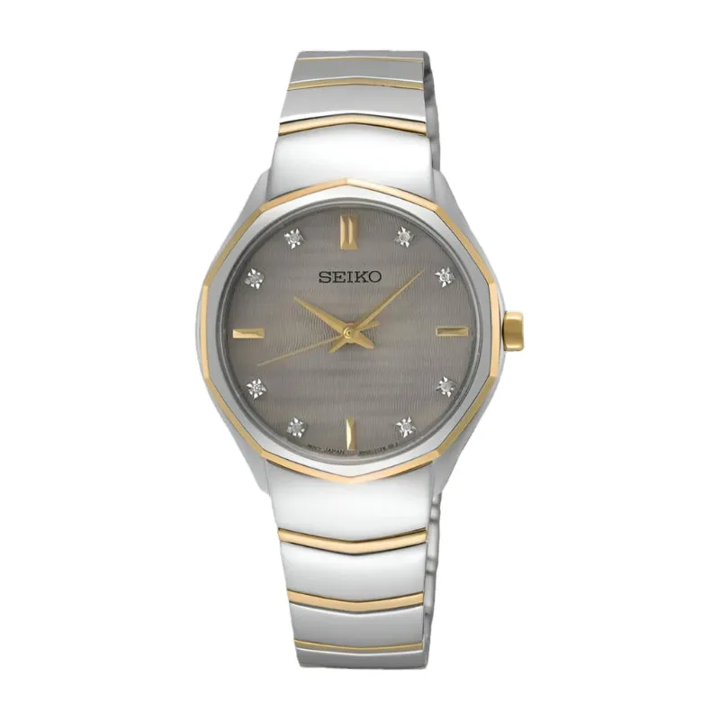 Jam Tangan Wanita Seiko Classic Quartz SUR616P1 Stainless Steel