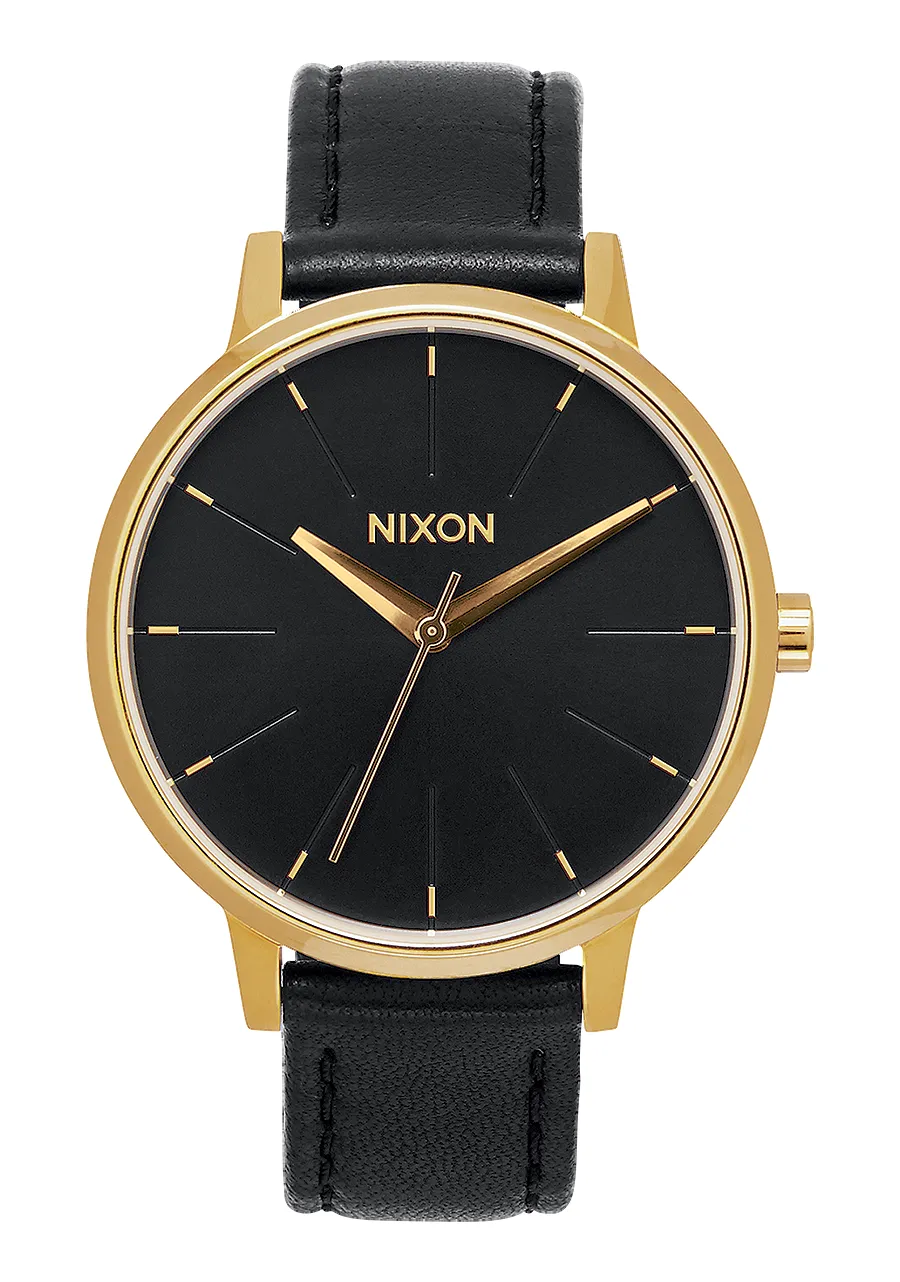 Jam tangan wanita Kensington Leather Gold Black eksklusif di Joy368