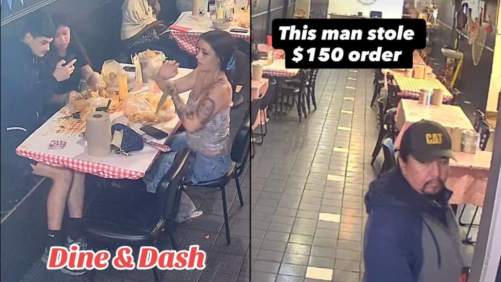 Rekaman CCTV pelaku dine and dash di restoran The Crab Pad Chicago viral di TikTok