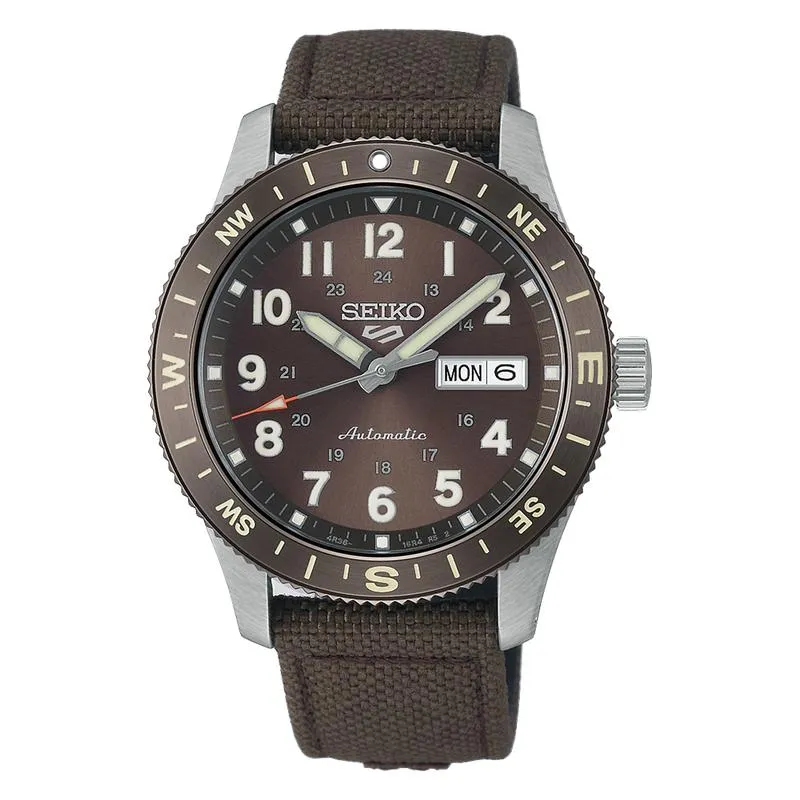 Seiko 5 Sports Field Automatic Watch Brown Dial Nylon Strap dari Joy368