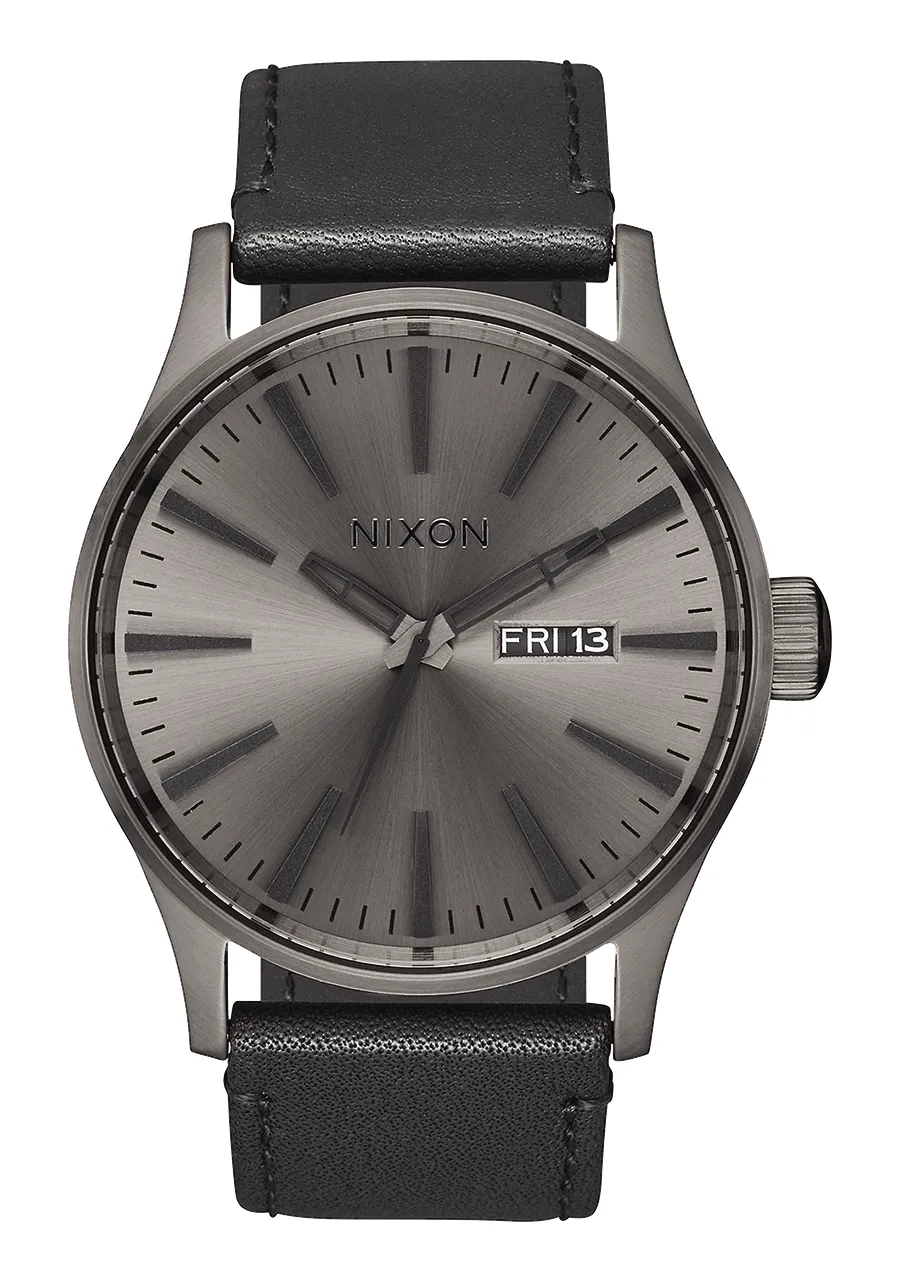 Jam tangan Sentry Leather Gunmetal Black original dari Joy368