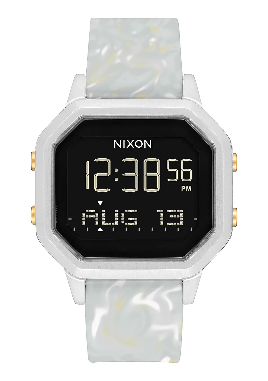 Jam tangan Siren Stainless Steel Silver Gray Marble elegan koleksi Joy368