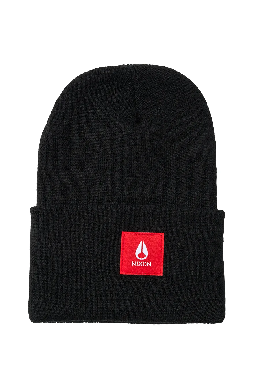 Topi Kupluk Beanie Pria Nixon Hume Black