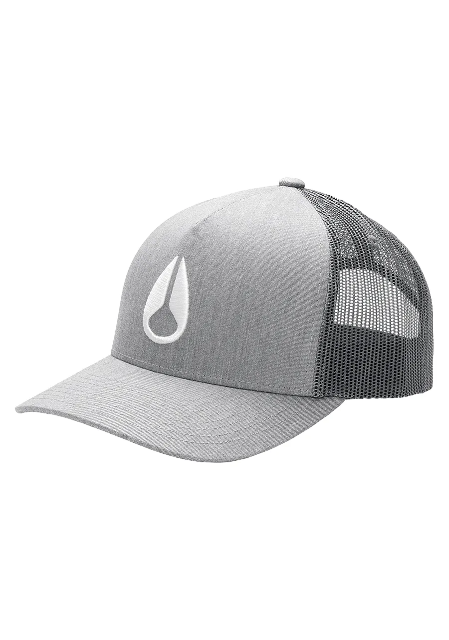 Topi Trucker Pria Nixon Iconed Heather Gray