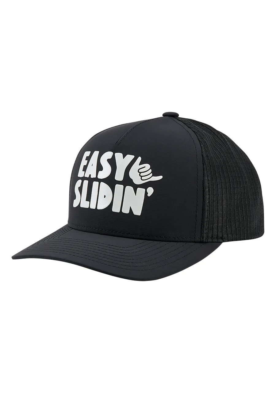 Topi Trucker Pria Slidin Trucker Black Retro